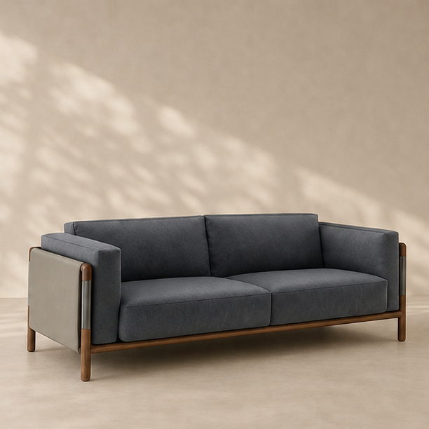 Modern Minimalist Leather Sofa