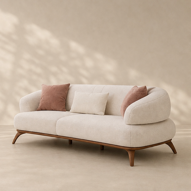 Luxurious Handcrafted Linen Sofa