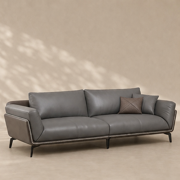 Timeless handcrafted leather sofa